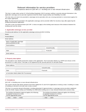 Form 32 Relevant information for service providers