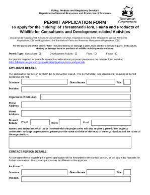 Permit To Take Application Doc Template Pdffiller Permit To Take Application Doc Template Pdffiller