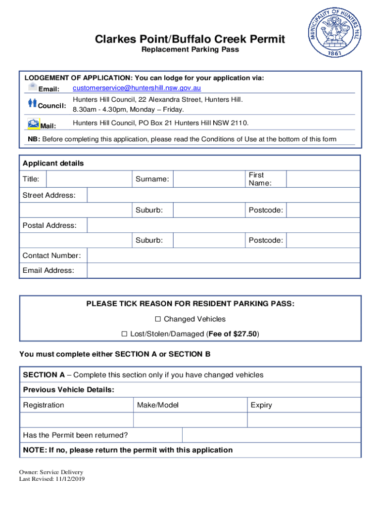 Fillable Online Residential Parking Permit Guide and Application Fax