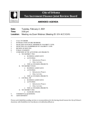 City of Urbana, Illinois Tax Increment Finance Joint Review ...
