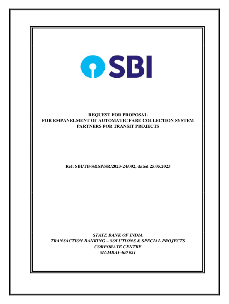 Fillable Online RFP For Selection of Solution provider for Agra Metro