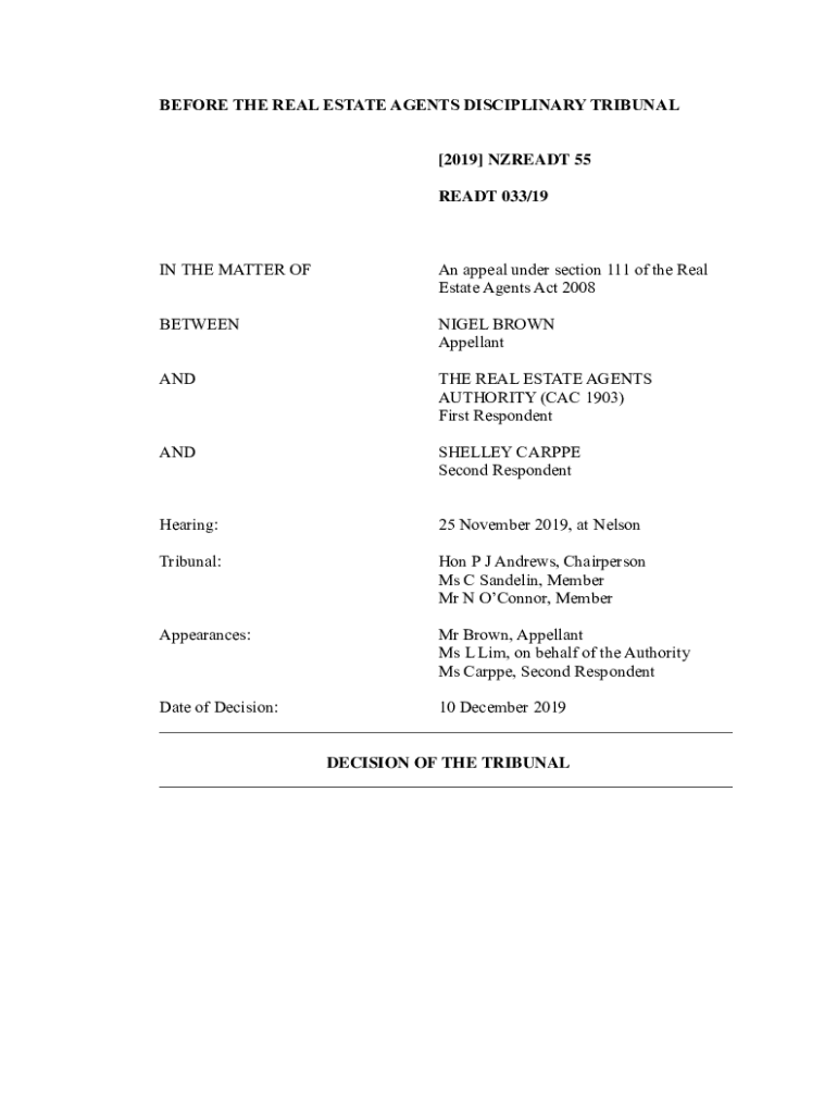 Fillable Online 'Poo in the post' New Zealand real estate agent loses