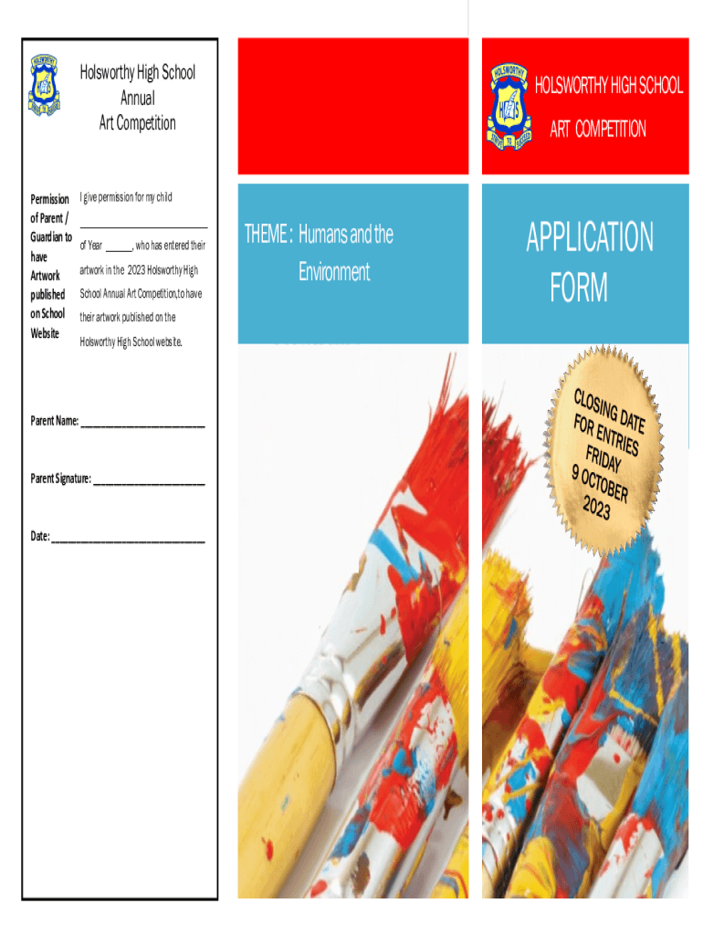 Fillable Online 31 Awesome Art Competitions for High School Students