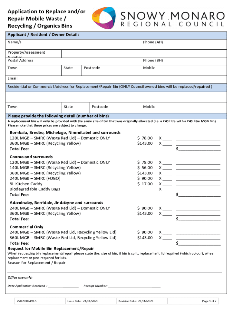Fillable Online Form RP-485-H:8/03:Application for Residential ...