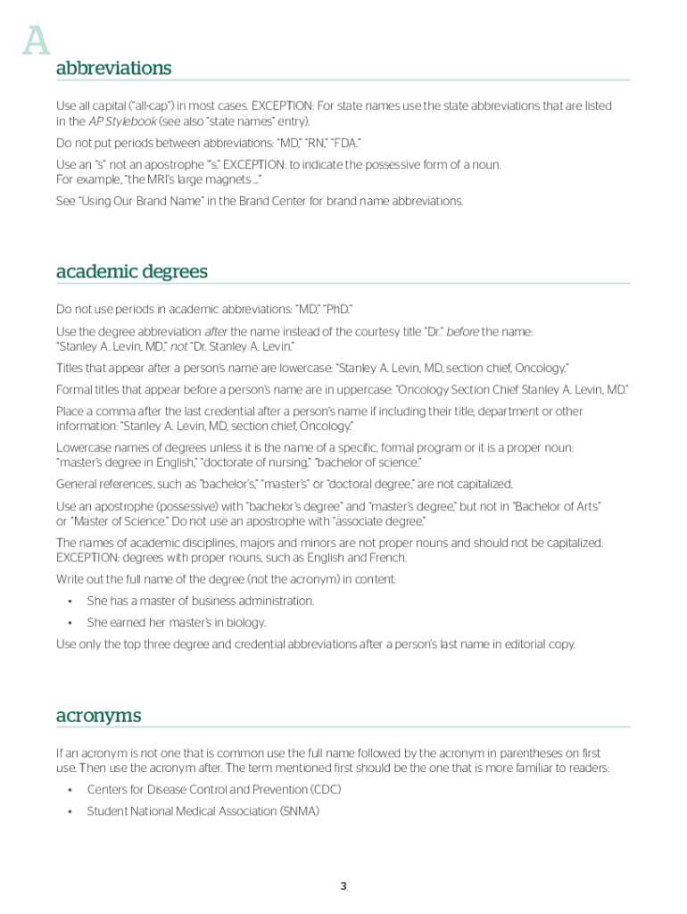 Fillable Online Proofreading Tips State Abbreviations in AP Style Fax