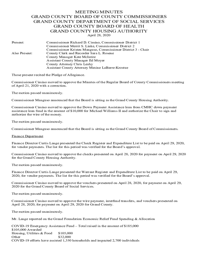 Fillable Online Commissioner Manguso announced that the Board is