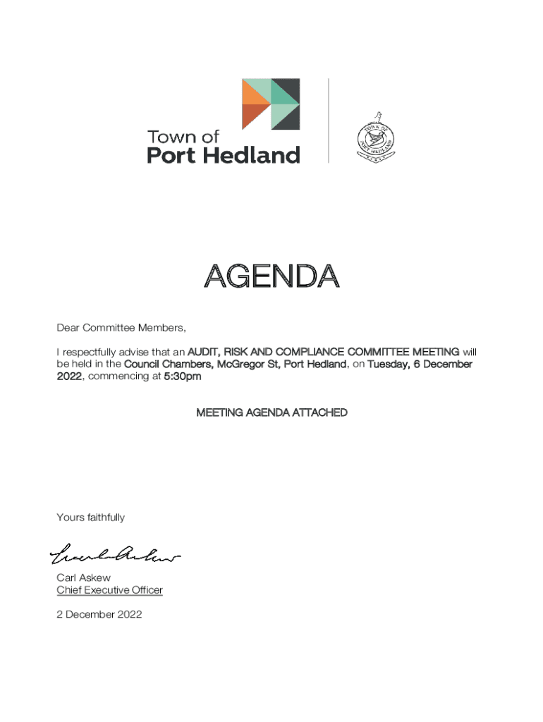 Fillable Online Town of Port Hedland site Unavailable Fax Email Print pdfFiller