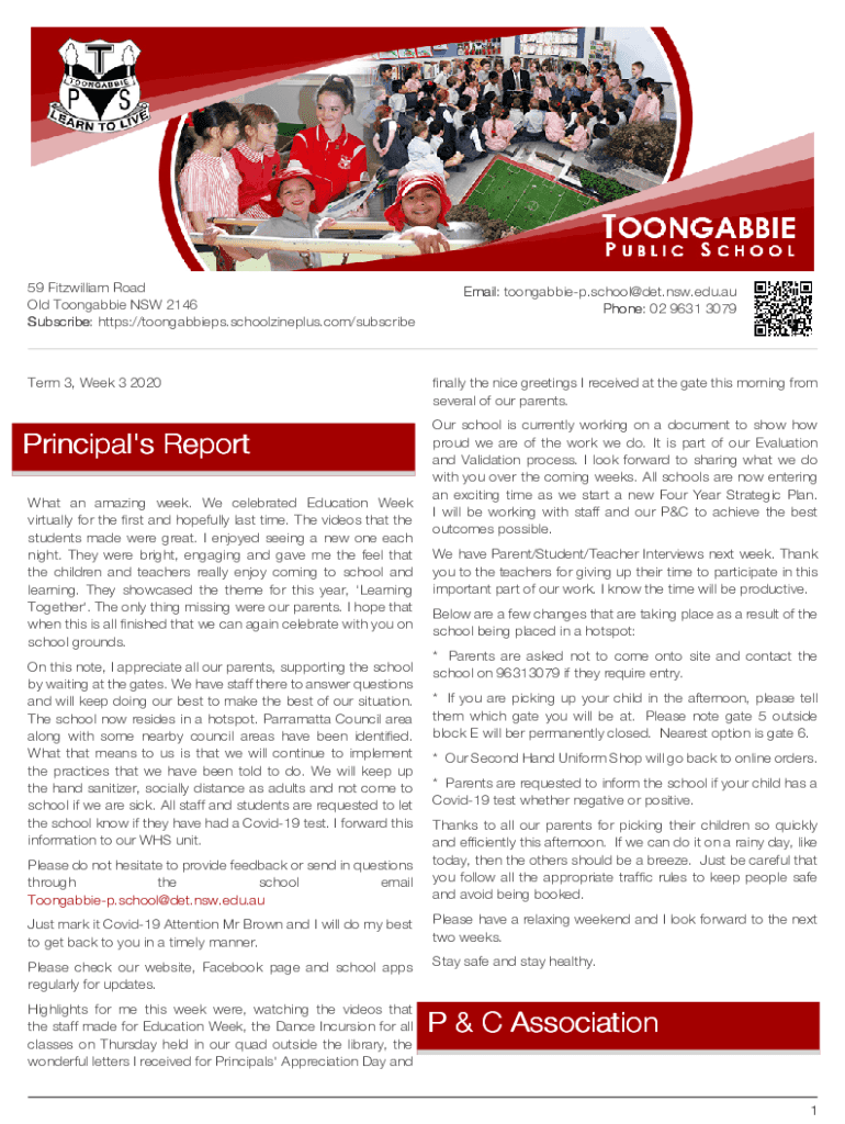 Fillable Online Toongabbie Public School Primary school Fax Email