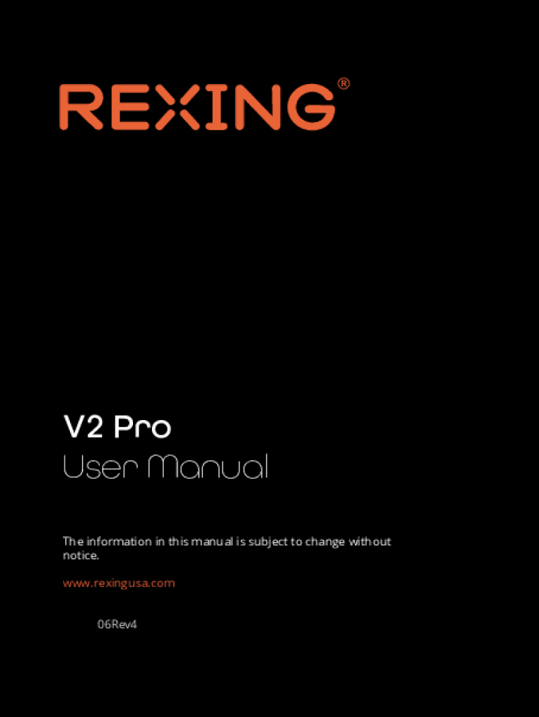 Fillable Online Rexing V2 PRO AI Dash Cam, 3Channel Front/Cabin