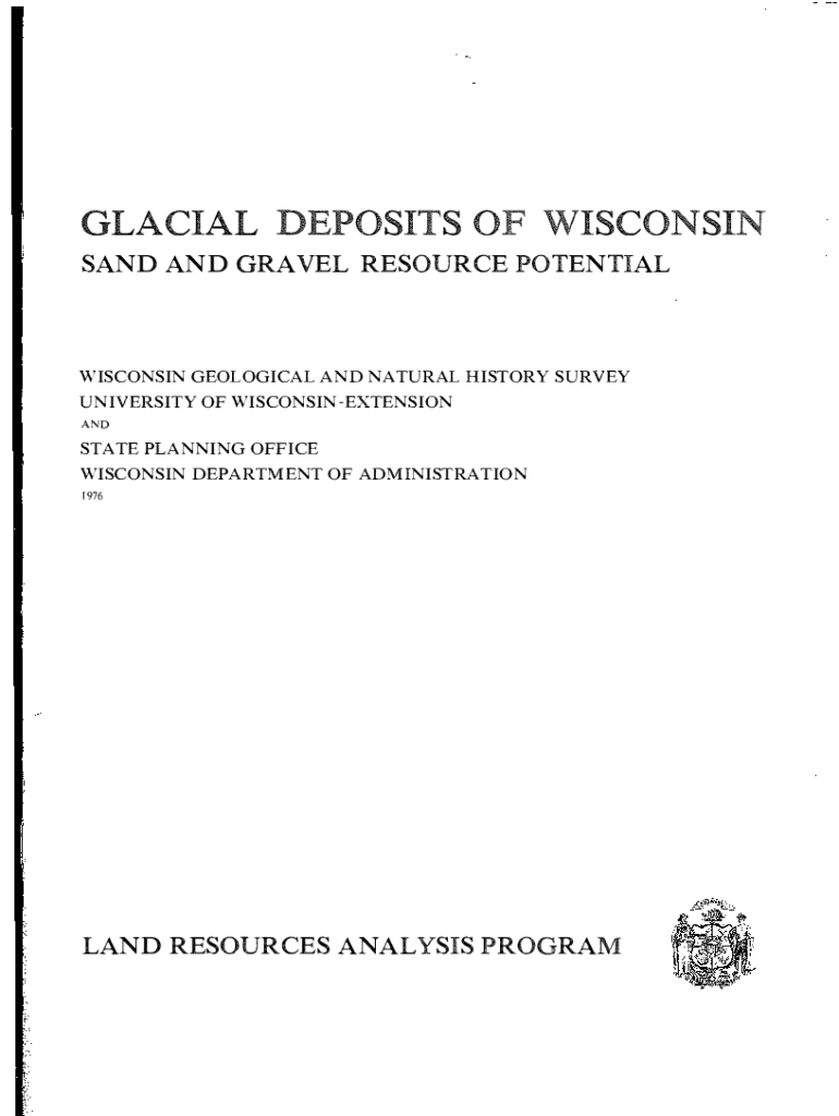 Fillable Online Glacial Deposits of Wisconsin Sand and Gravel Resource
