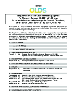 To be held electronically through the Council Chambers,