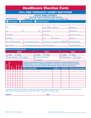 Fillable Online Health and Dental Enrollment Plan Fax Email Print ...