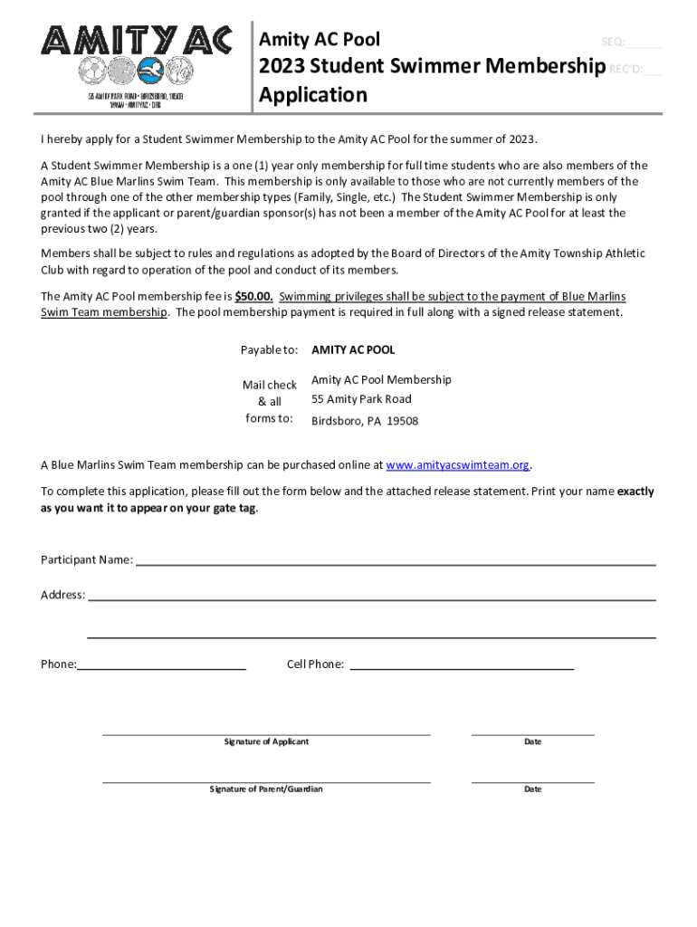 Fillable Online Amity AC Pool Pool Rules. Rules Fax Email Print pdfFiller