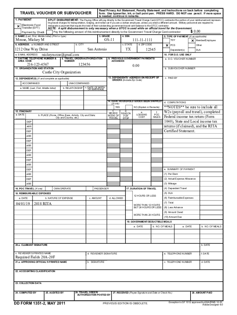 Fillable Online dd form 1351 2. Search, Edit, Fill, Sign Fax Email