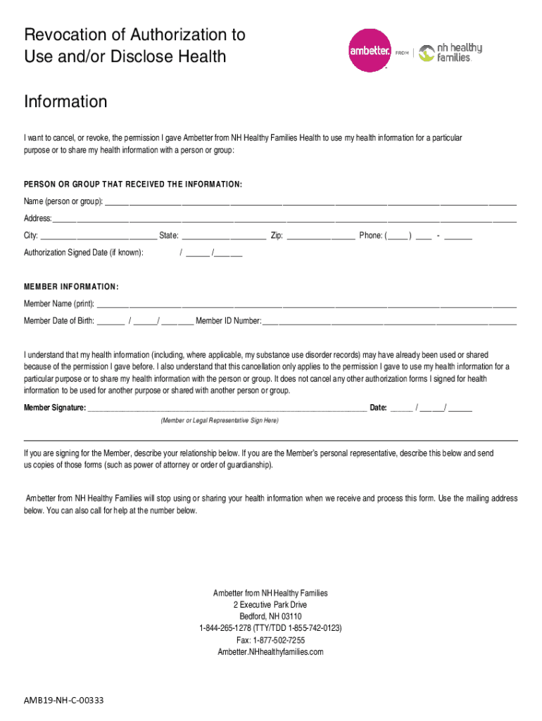 Fillable Online Ambetter from New Hampshire Healthy Families Elite