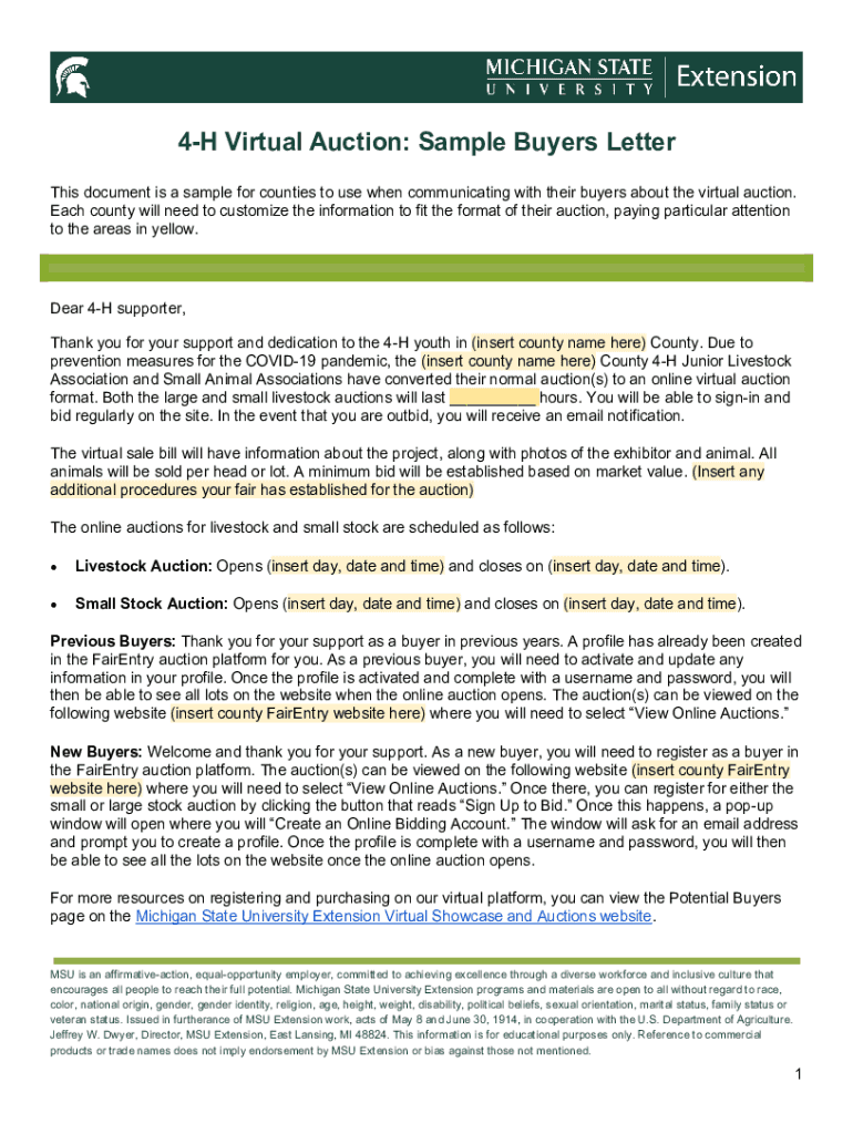 Fillable Online Tips for Sending Letters to Potential BuyersDonors