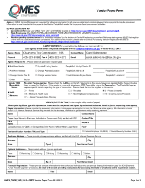 Vendor/Payee Form - Oklahoma.gov