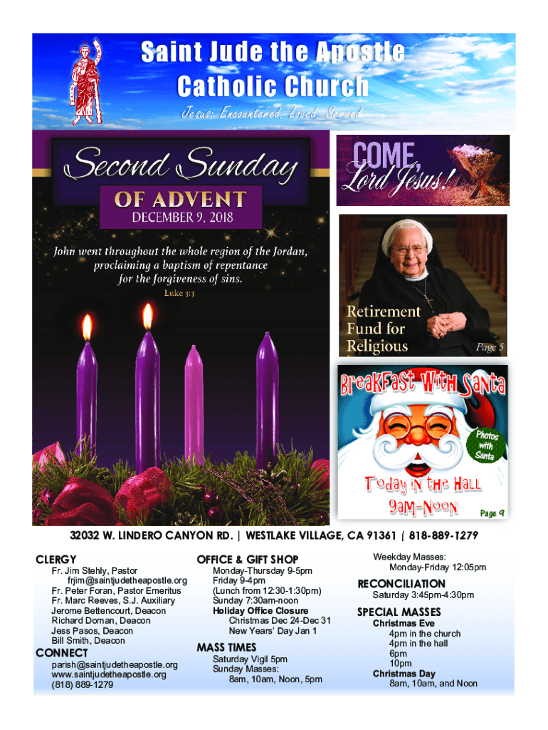 Fillable Online St Jude's Catholic Church Westlake Village Join My Church Fax Email