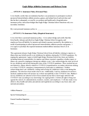 Fillable Online Athletics Insurance Form Fax Email Print - pdfFiller