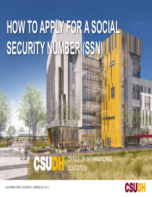 Social Security Number for Taxes - International Services