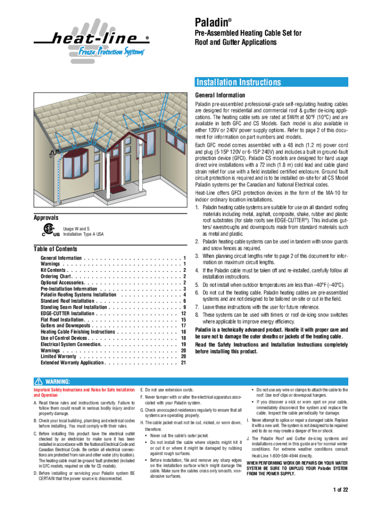 Fillable Online Heat Tape for Roofs And Gutters Fax Email Print pdfFiller