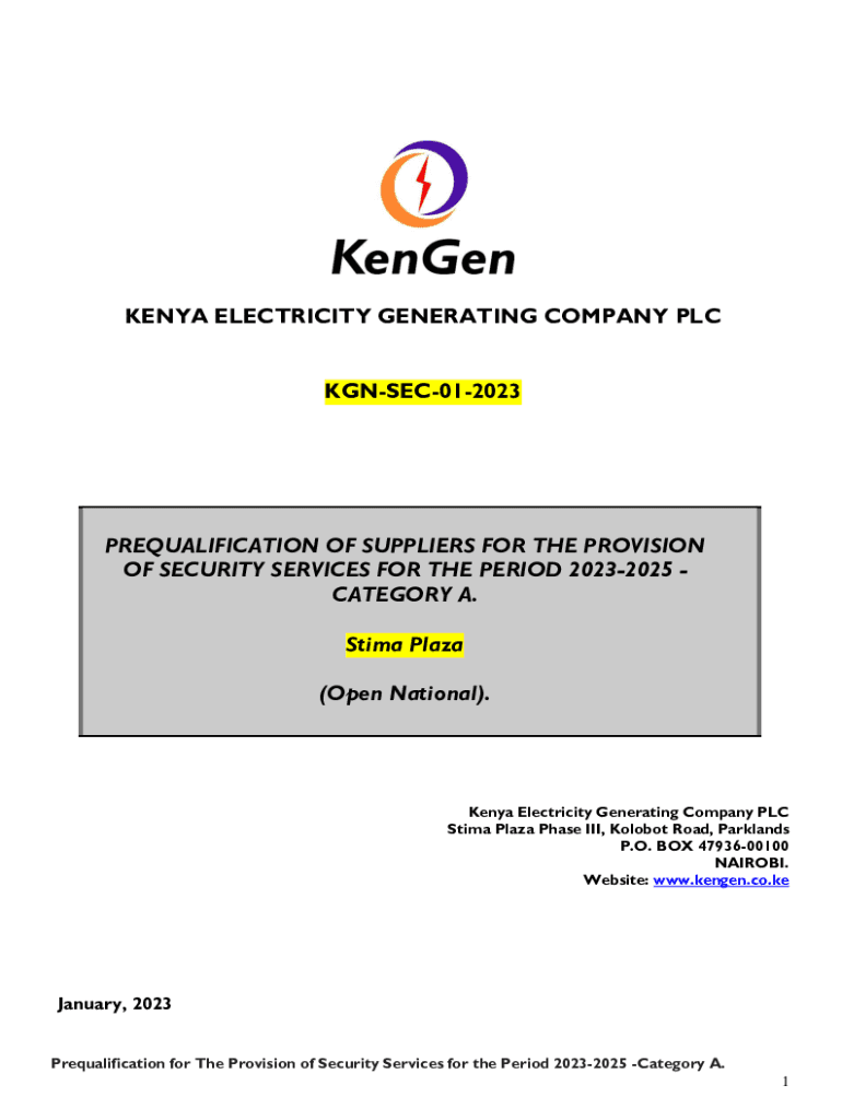 Fillable Online Kenya Electricity Generating Co Ltd Company Profile Fax
