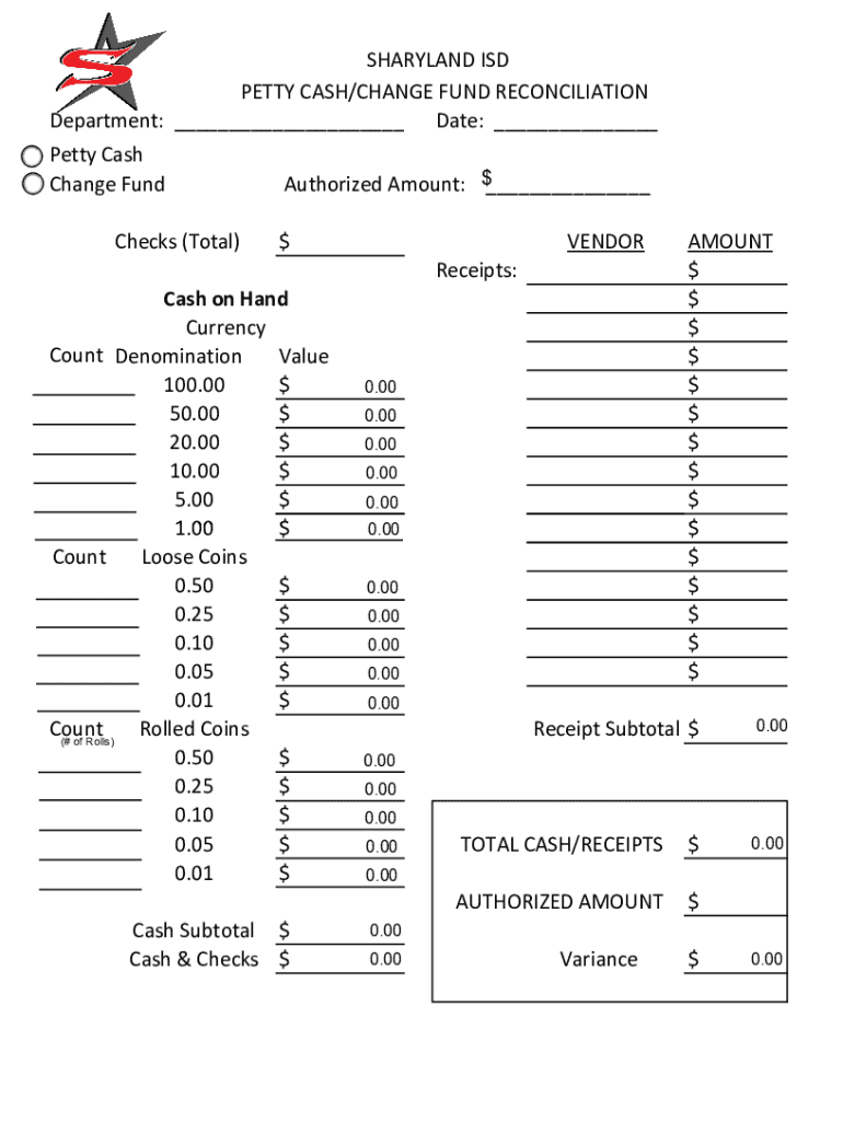 Fillable Online Printable Petty Cash Sheet - Fill Online, Printable ...