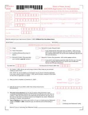 Fillable Online UPDATE: NJ ANCHOR property tax relief program Fax Email ...