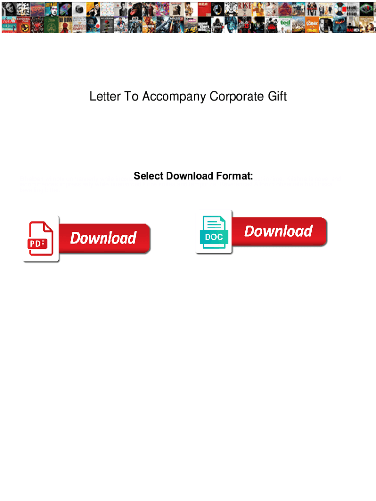 Fillable Online Letter To Corporate Gift. Letter To