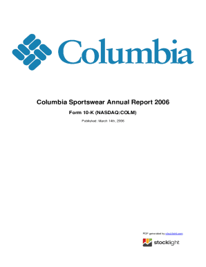 Columbia Sportswear Company (Nasdaq COLM) Tear Sheet