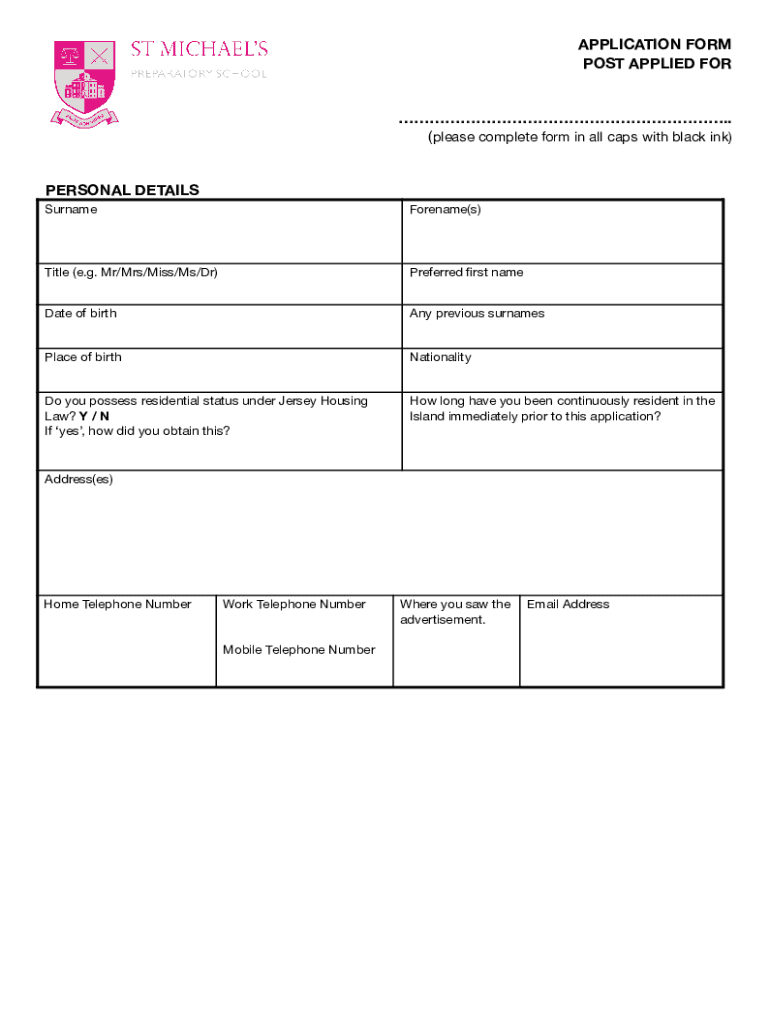 Fillable Online KS2 TA ApplicationForm2023 Fax Email Print pdfFiller