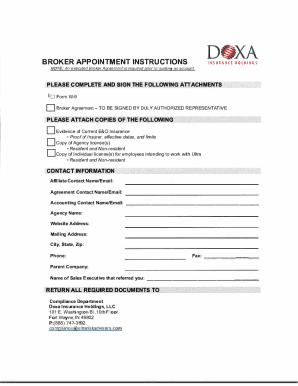 Broker Appointment Instructions