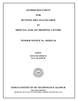 D-04, MT SHOPPING CENTRE TENDER NOTICE No.