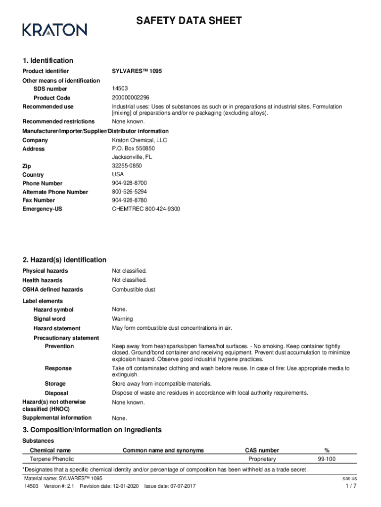 Fillable Online Safety Data Sheet for KRUSH'R Section 1 Fax Email Print