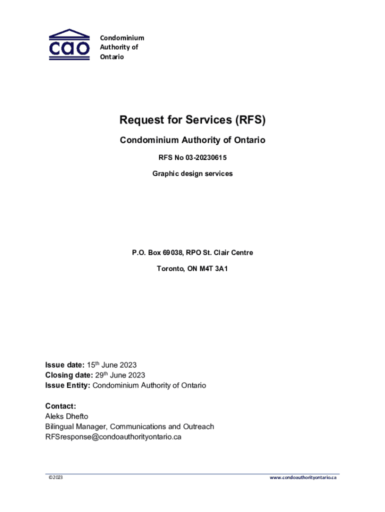 Fillable Online RFS No 03-20230615 Fax Email Print - pdfFiller