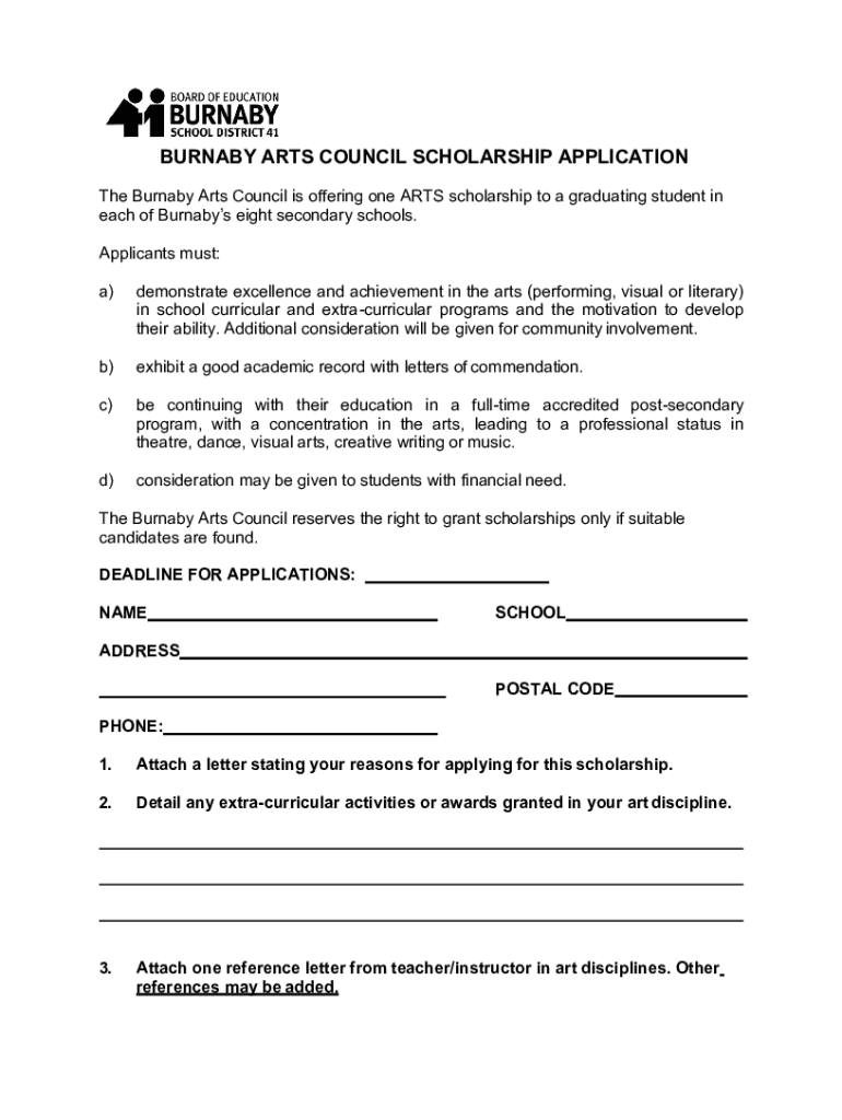 Fillable Online Athletics - Moscrop Secondary School Scholarships and Awards Fax Email Print ...