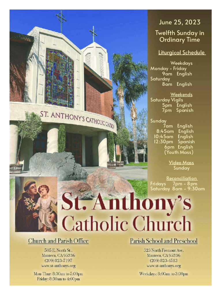 Fillable Online Twelfth Sunday in Ordinary Time Daily Readings