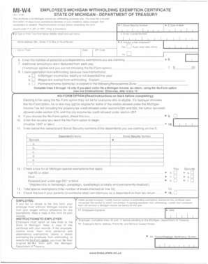 Michigan Employee Withholding Exemption Certificate