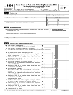Form 8804 Annual Return for Partnership Withholding Tax