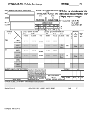 NPDES Discharge Monitoring Report