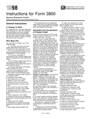 Instructions for Form 3800