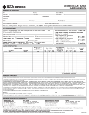 Member Health Claims Submission Form