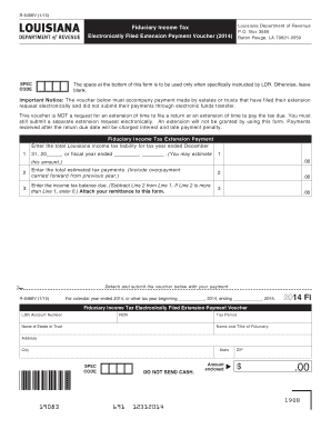 Louisiana Fiduciary Income Tax Extension Payment Voucher