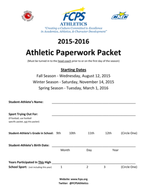 High School Athletic Participation Packet