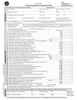 Massachusetts Corporate Trust Income Tax Return