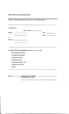 Florida Final Disposition Form