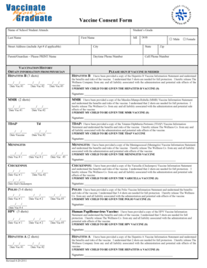 Vaccine Consent Form