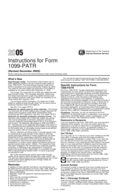 Instructions for Form 1099-PATR