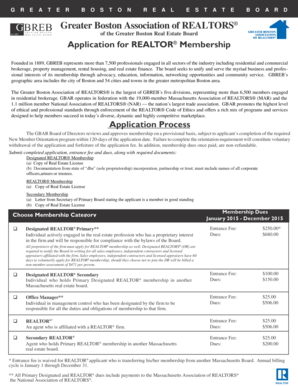 Greater Boston REALTOR® Membership Application