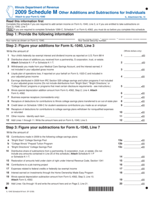 Illinois Schedule M 2009